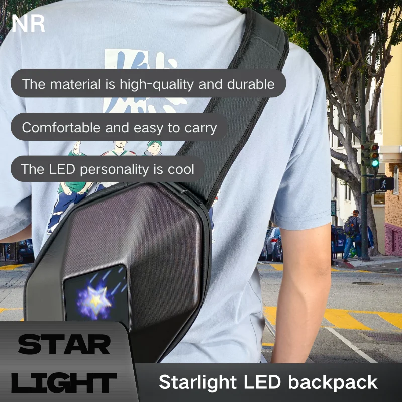 Motorcycle Bag LED display screen High Capacity Multi-functional Shoulder Luggage Moto Equipment