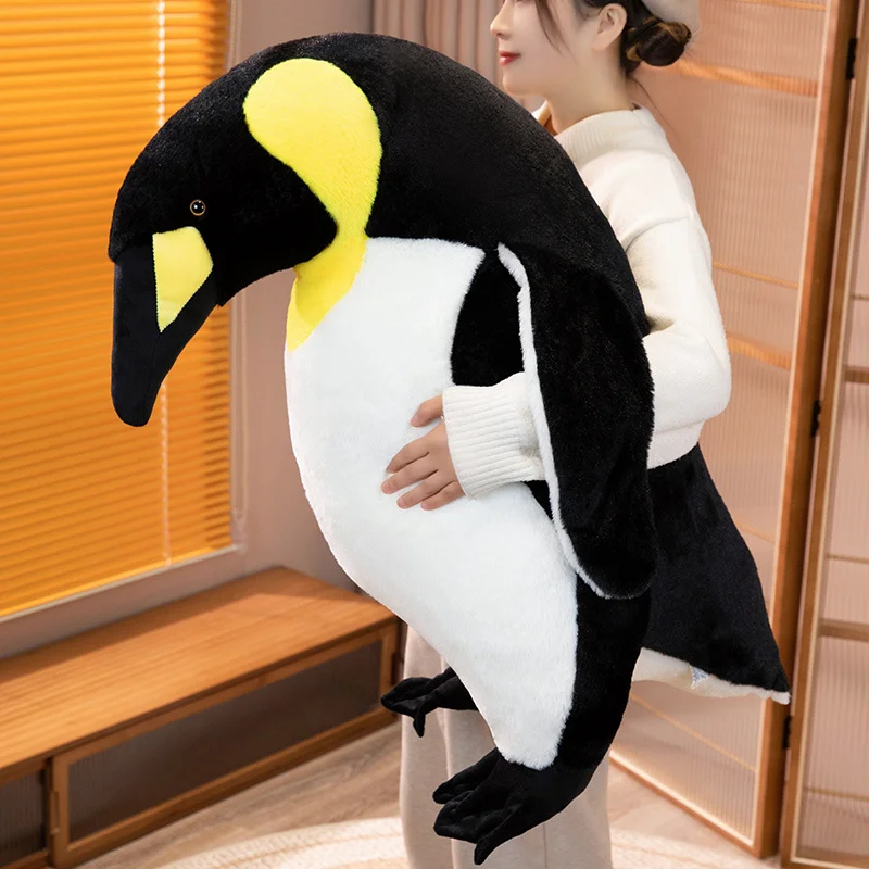 Simulation 25-80cm  FluffyPlush Toy Penguin Peluche Real Life Animal Soft Doll Home Decoration Children Kids Birthday Gifts