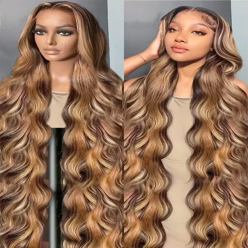 

Парик с HD-кружевной передней частью 13x4/13x6, плотность 220%, с мелированием P4/27, волнистый, из натуральных человеческих волос, 46 дюймов, предварительно выщипанный, бразильский парик из натуральных волос