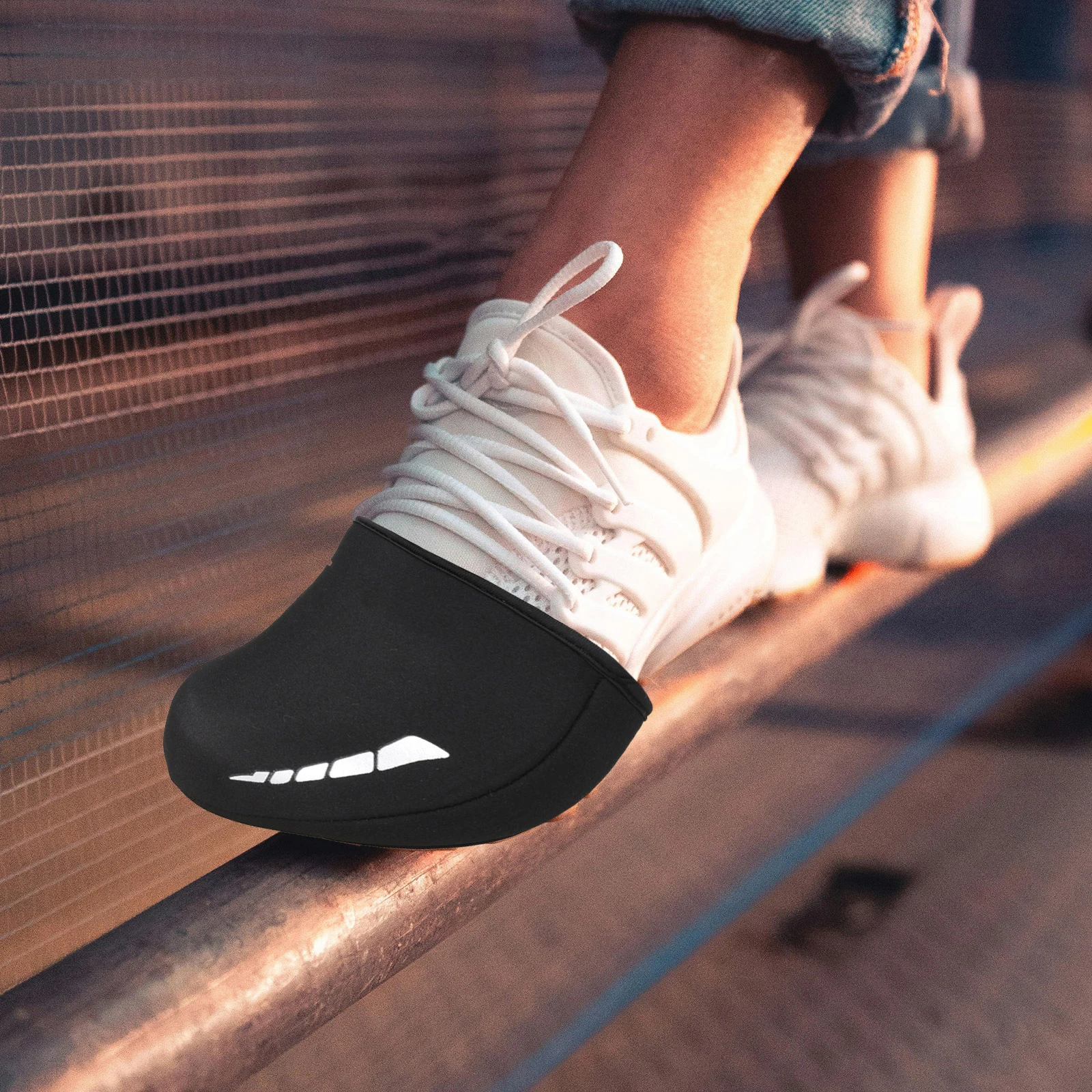 

1 Pair Thermal Cycling Shoe Covers Windproof Winter Warmer Abrasion Resistant Elastic Sbr Fabric Fit Most Shoes Durable