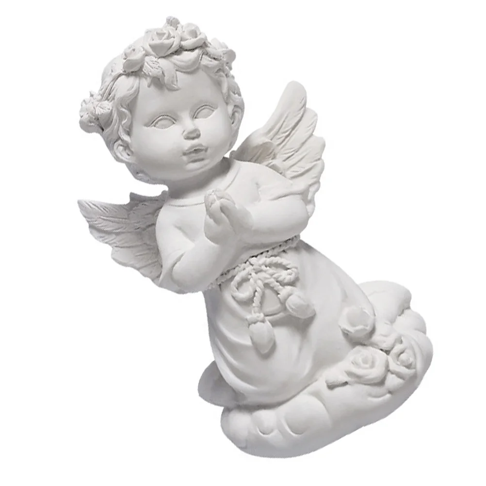 

Prayer Angel Sculpture Resin Craft for Home Desk Decoration Aesthetic Photo Prop Gift for Family Friends Wall Shelf Display