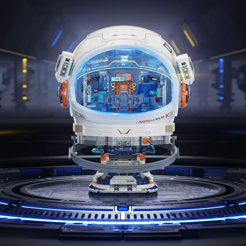 Capsule spatiale univers aventure Construction brique astronaute casque figurines bloc Construction modèle jouet éducatif avec lumière