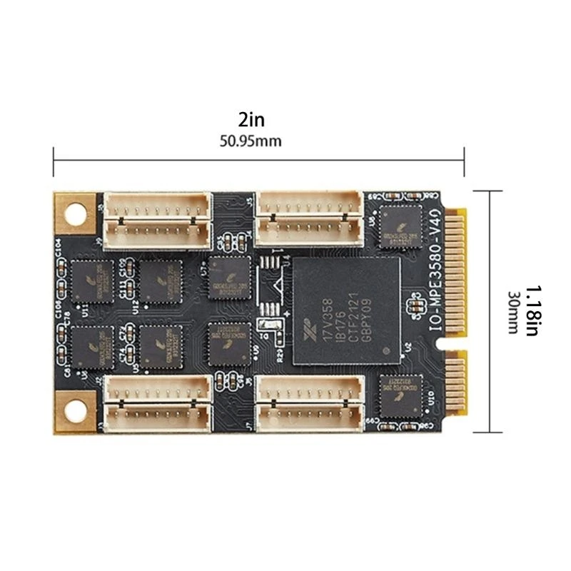SZSU Mini PCIE a 8 porta RS232 Scheda Seriale Scheda Reser COM Controller Exar 17V358 CHIP