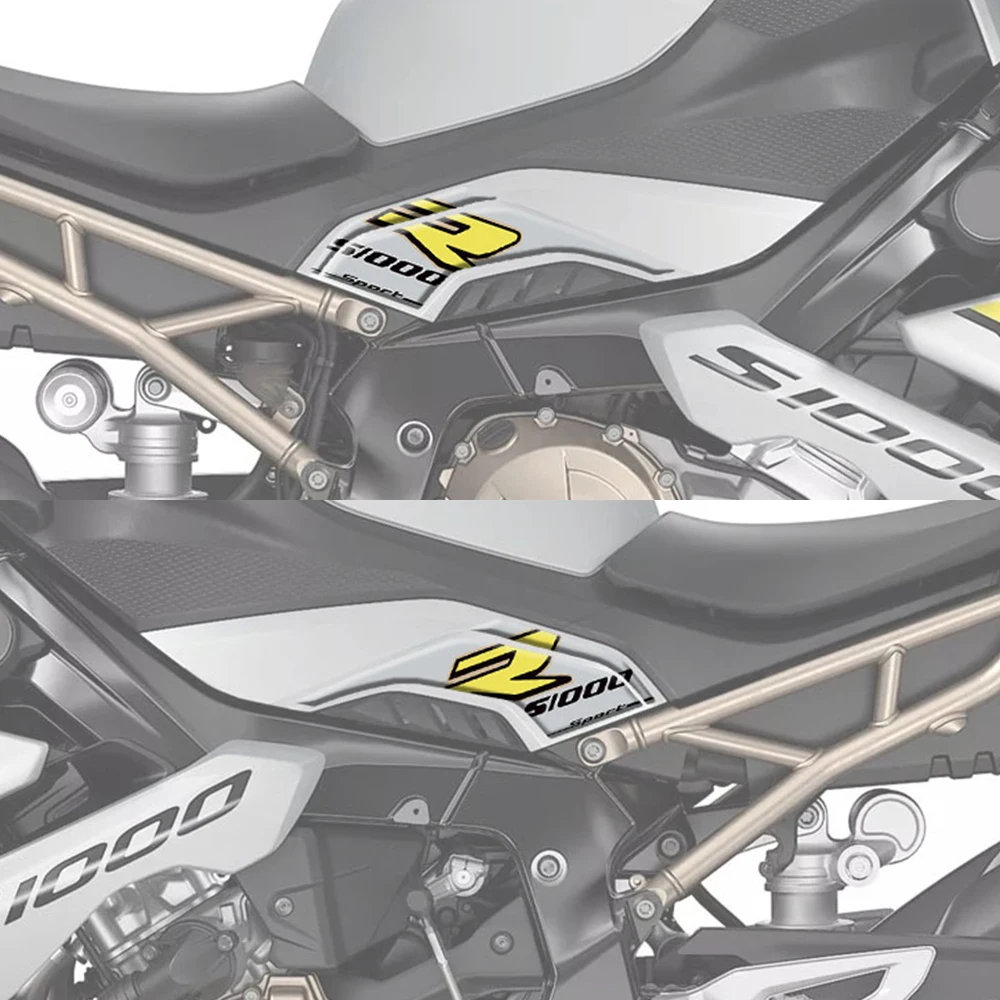 For BMW S1000R S 1000 R 2021 2022 2023 2024 Motorcycle Accessories Lower Knee Protector Sticker 3D Gel Paint Protection