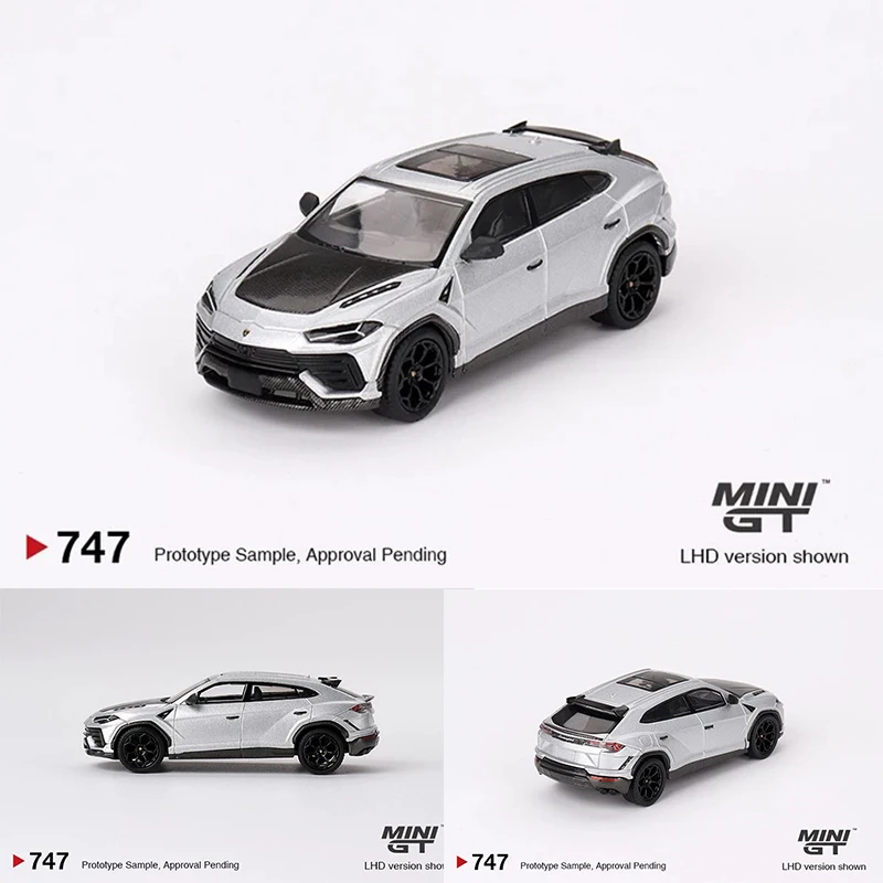 

MINIGT 747, в наличии 1:64, Urus Performante Grigio Nimbus, литая под давлением диорама, коллекция моделей, миниатюрные игрушки