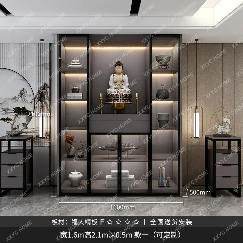 X-S New arrive  Buddhist niche cabinet modern, household God of Wealth incense table Buddha statue seat table HG