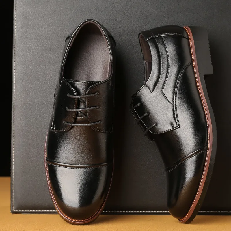 man formal shoes office black derby shoes for man italian wedding shoes luxury casual business suit dress scarpe uomo eleganti