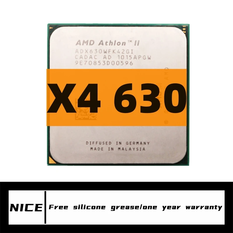 

4-ядерный процессор Athlon II X4 630 2,8 ГГц ADX630WFK42GI разъем AM3 938pin