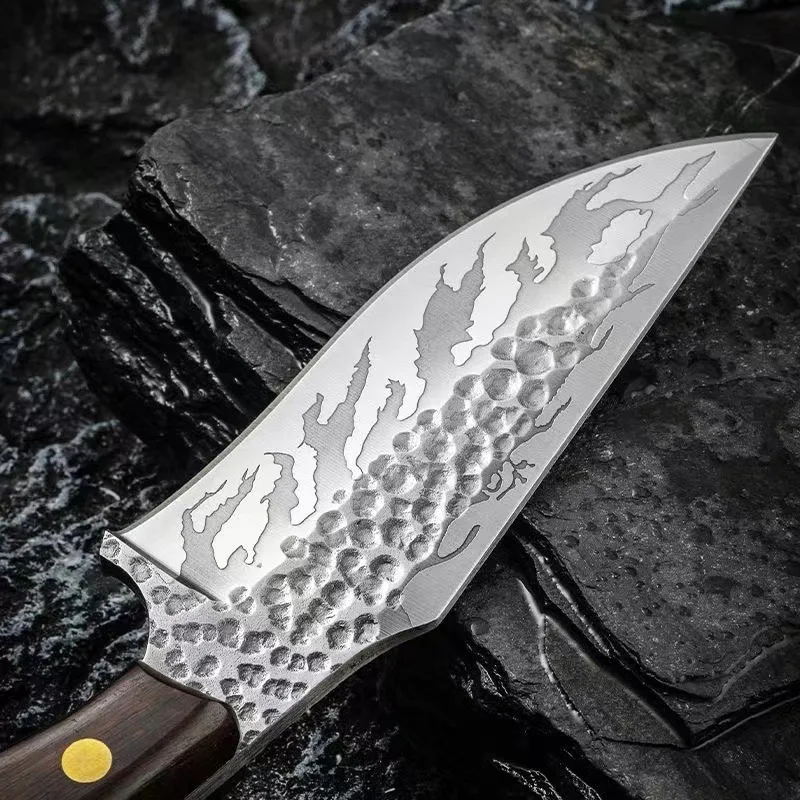 Stainless Steel Utility Knife Kitchen Boning Knife Cleaver Slicing Barbecue Knife Meat Fruit Cutting Fishing Knife