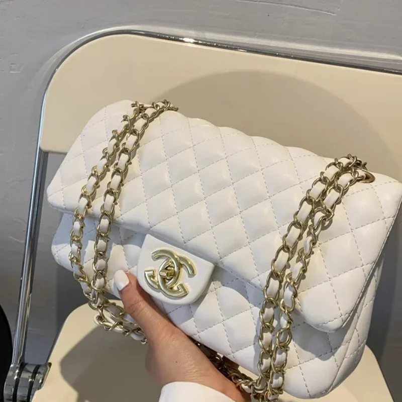 2025 Fashion Lingge حقيبة كروس نسائية جديدة متعددة الوظائف ذات سعة كبيرة وكتف واحد، حقيبة سلسلة