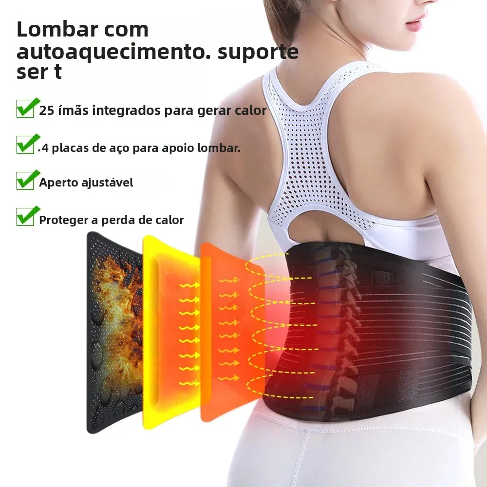 自己加熱腰椎マグネットベルト、熱磁気療法トルマリン腰腰サポートベルトブレース鎮痛坐骨神経痛用