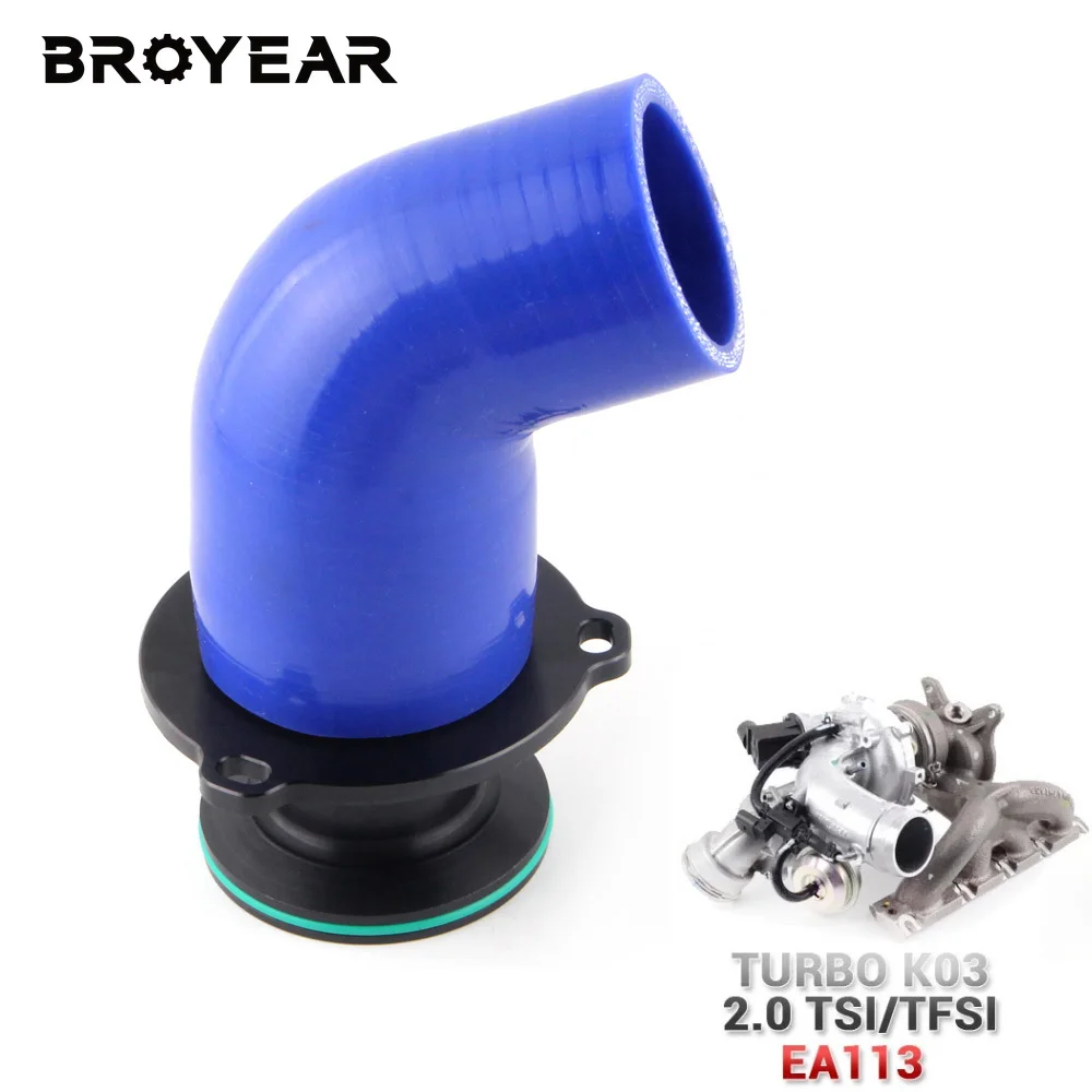 Broyear Hochwertiges K03 Turbo-Auslass-Schalldämpfer-Entfernungsrohr für VW Golf Audi 1.8 2.0 Benzin-Turbo (EA113 TFSI mit K03 Turbo)