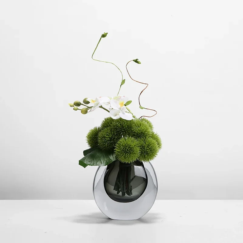 Simple modern green simulation green plant Phalaenopsis floral arrangement P negotiation table coffee table dining table