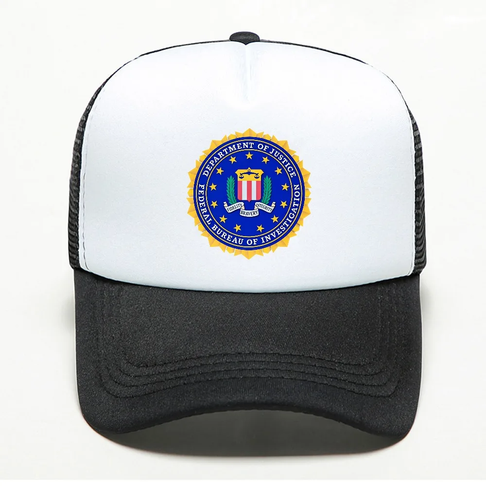 Federal Bureau of Investigation FBI Baseball Cap man Summer mesh breathable Trucker hat man Adult Adjustable Snapback Hats