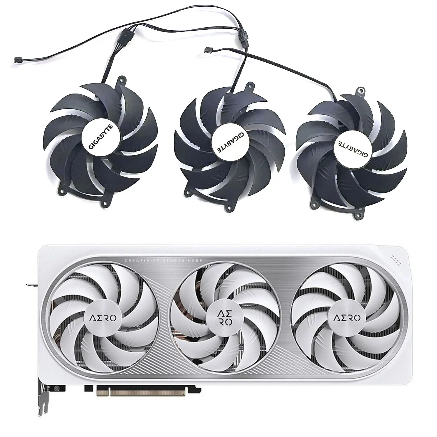 Ventilador de GPU para Gigabyte GeForce RTX4070 Ti AERO OC, tarjeta gráfica, nuevo, 4 pines, 95MM, 4 pines, DC 12V, 0.65A, PLD10020S12H, RTX4070 Ti