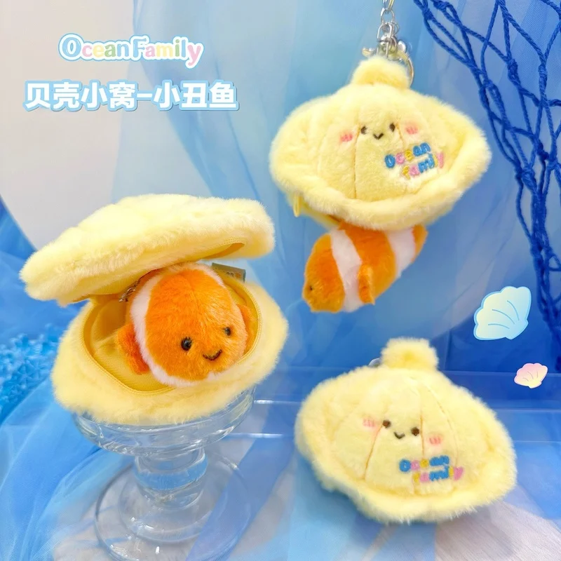 Zachte oceaandier pluche sleutelhanger simulatie Pp katoen pluizige walvis sleutelhanger collectie octopus kleine schildpad hanger kinderen
