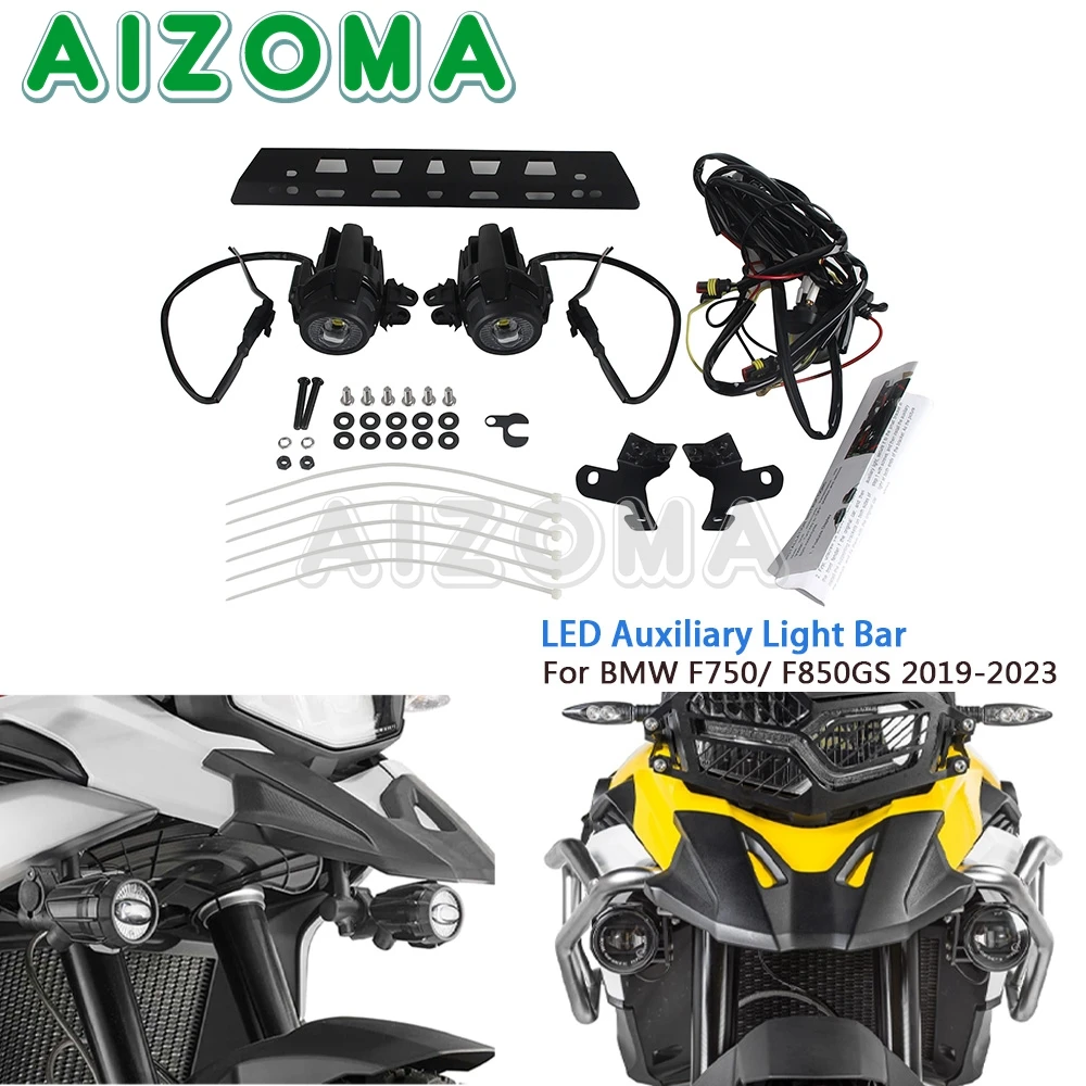 

Motorcycle LED Auxiliary Lights Bar Fog Lights With Brackets Ready-to-install E9 E-Mark For BMW F750GS F850GS F850GS ADV 19-23