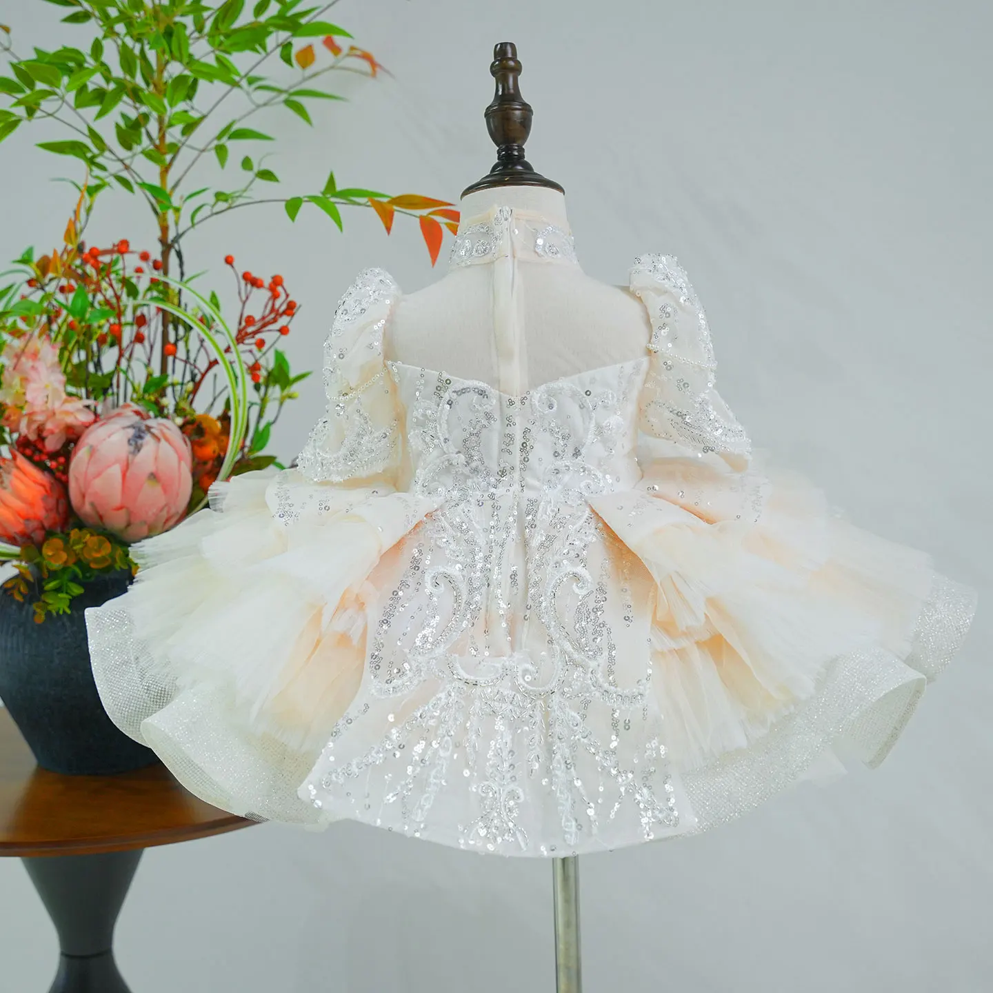 Dreamy Vow J782 Elegant White Baby Girl Dress With Embroidery for Kids Wedding Birthday Celebration Party Knee Length Ball Gown image 3