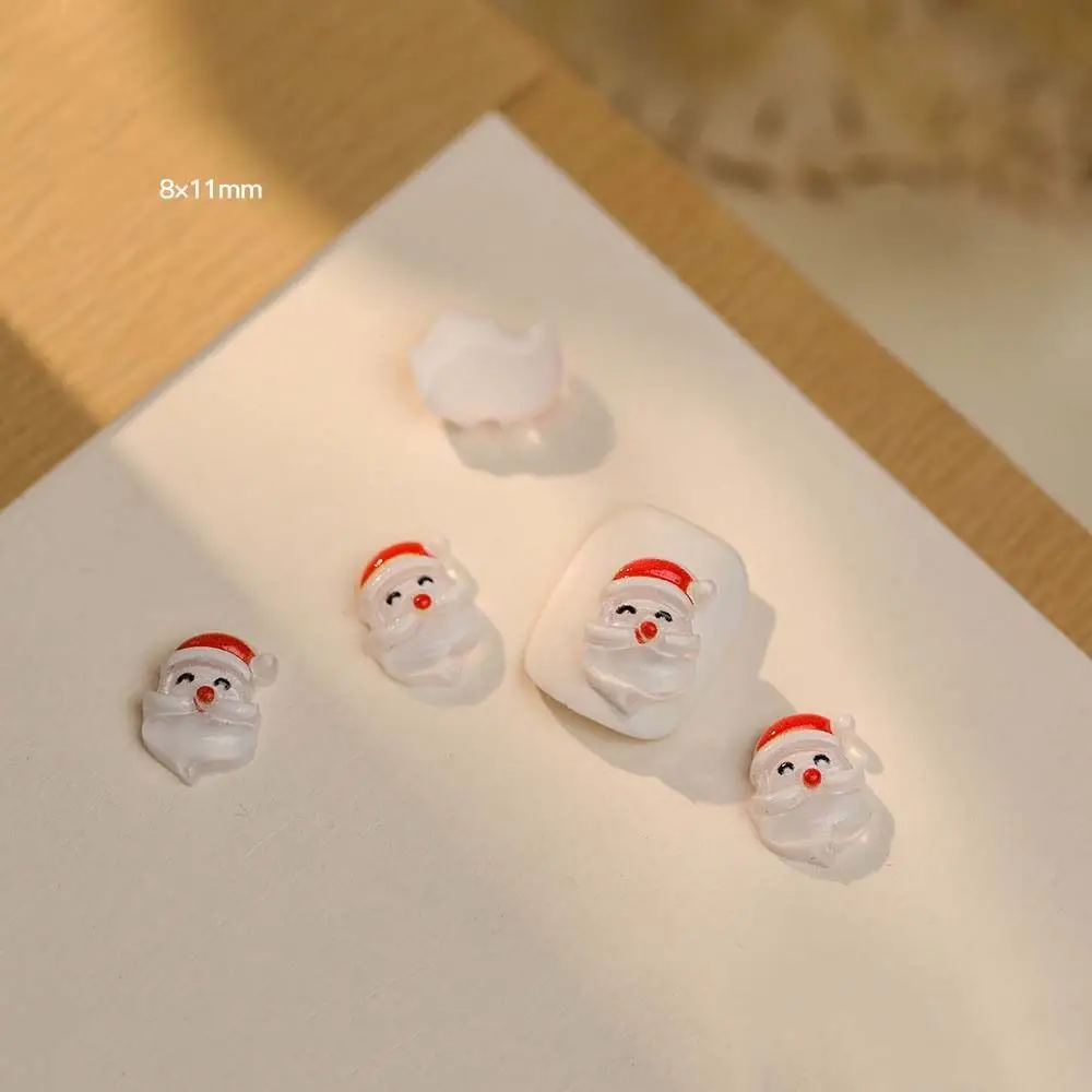10 pezzi/set forniture per unghie decorazioni natalizie per unghie ciondoli per unghie di Natale stella di cervo accessori per unghie di Natale albero di Natale