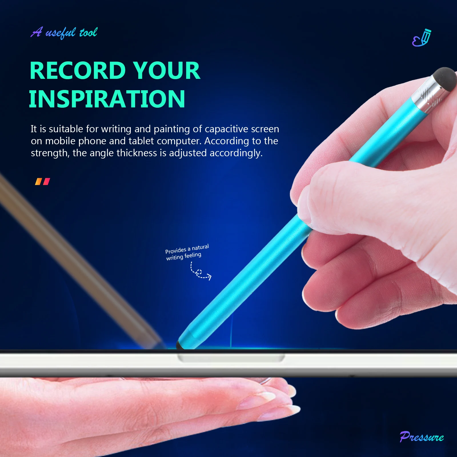 

4Pcs Touch Screen Stylus Pen Universal Capacitive Pen Aluminum Durable for Mobile Phones Tablets Drawing Writing