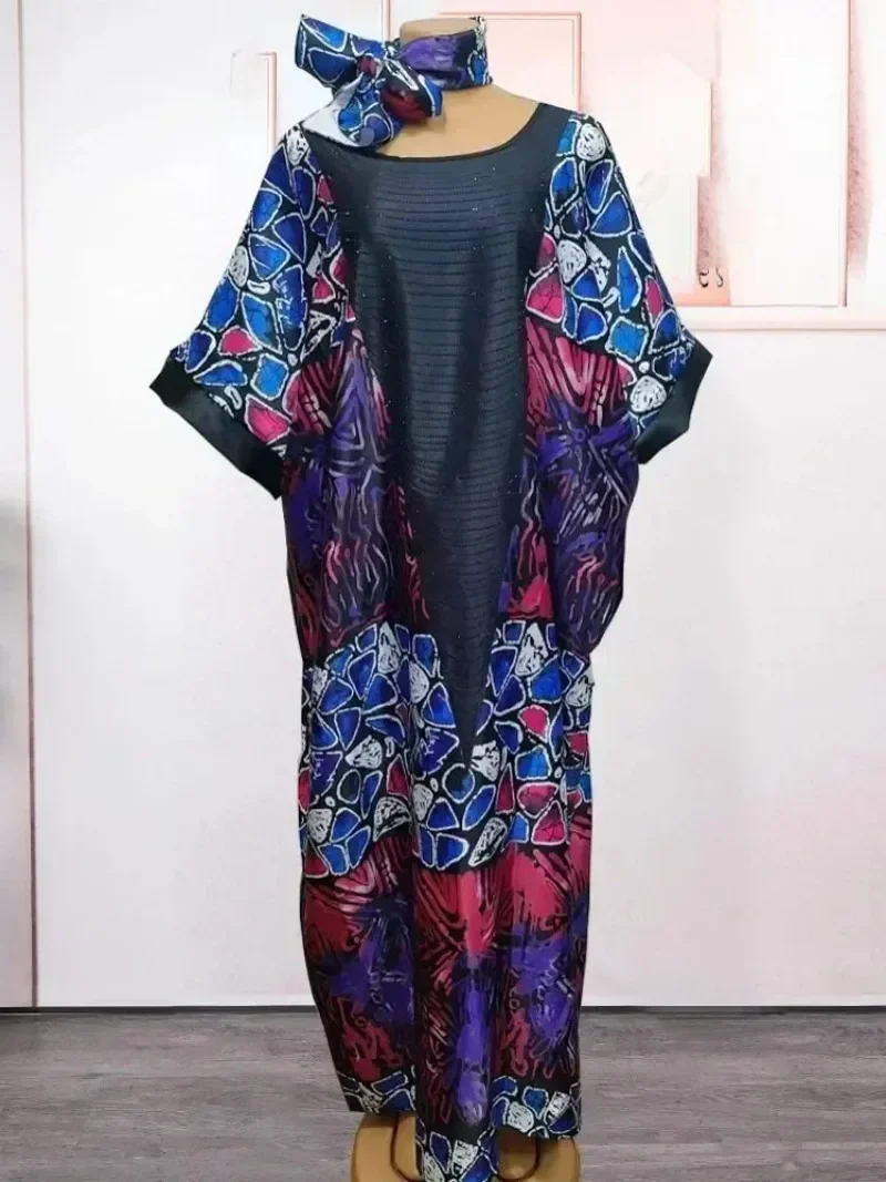 Personalizado personalizado 2025 Primavera Verano vestidos africanos para mujeres trajes fiesta noche Dashiki Abaya Maxi vestido Afr