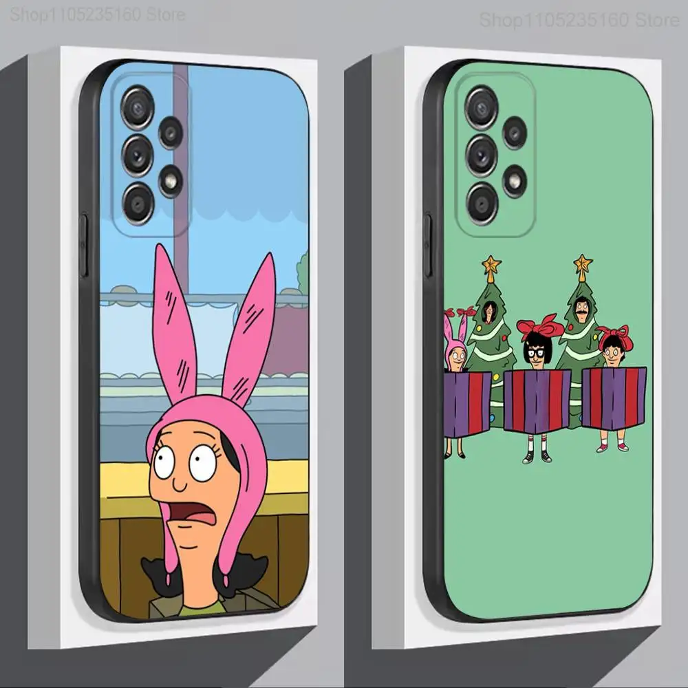 

B-Bobs B-Burgers Cartoon For Samsung S 25,24,23,22,30,21,10,9,Ultra,Plus,Lite,FE,4,5G Black Soft Case Phone Case