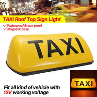 12V LED Car Taxi Cab Indicator Top Sign Light Yellow Shell Dome Light With Magnet Base  Waterproof Signal Lamps