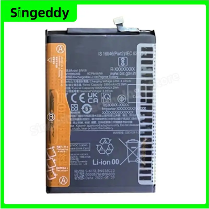 

BN66 Battery, Mobile Phone Build-in Batteries For Xiaomi Poco C40, Cell Phone Replacement Repair Parts, 6000 mAh