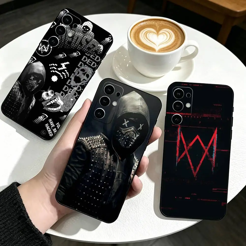 

Game W-Watch Dogs 2 Phone Case Black Silicone Soft For Samsung S25,S24,S21,S22,S23,S30,Ultra,S20,Plus,Fe,Lite