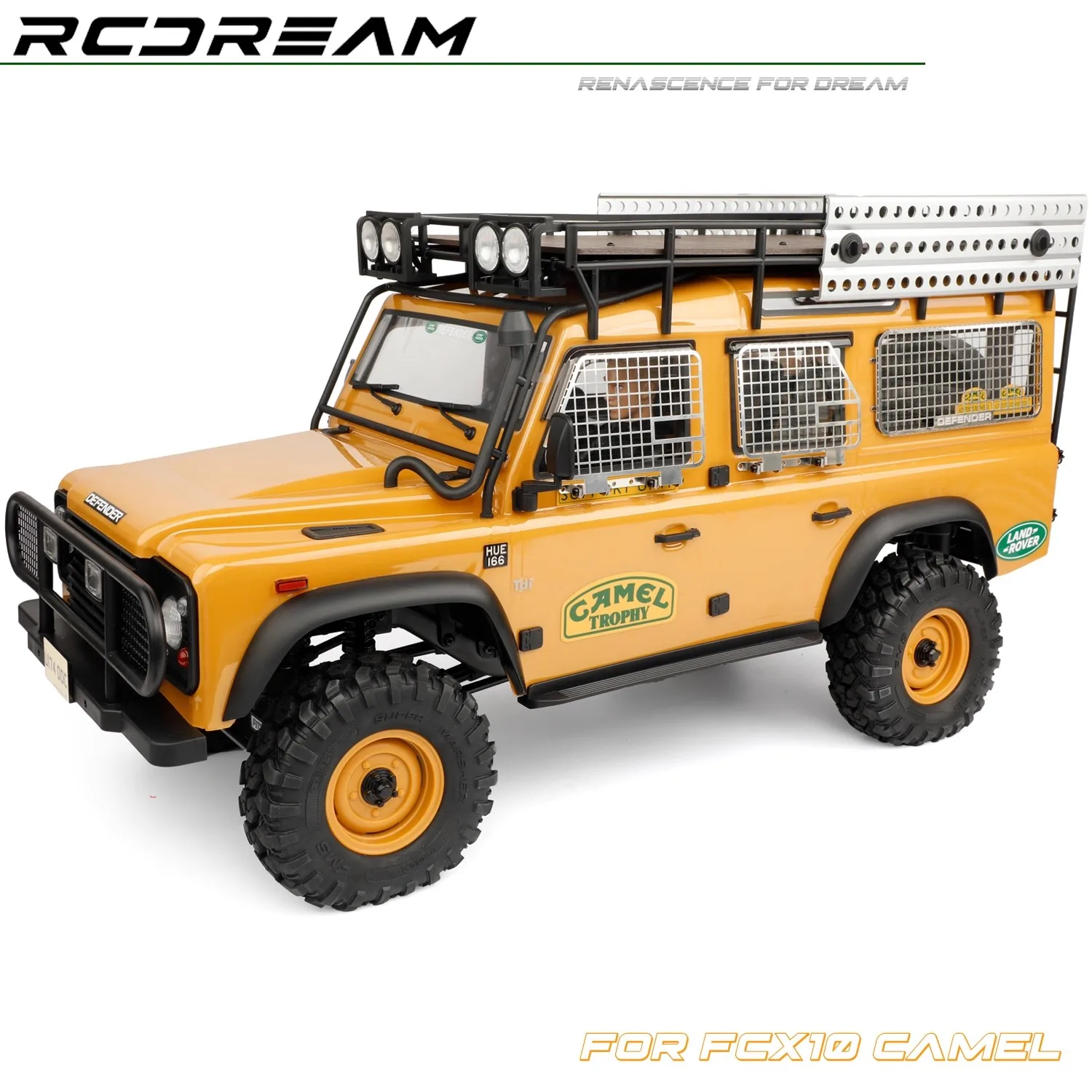 RCDream FCX10 Camel Cup Defender Janela dobrável malha dobrável malha protetora janela lateral malha defensor