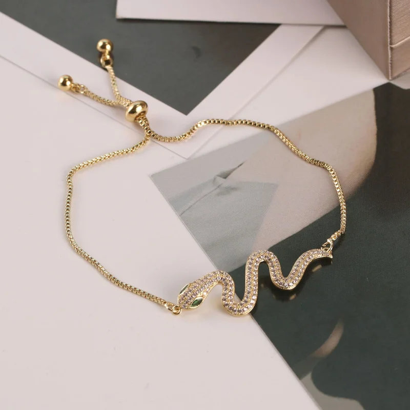 Fashion Exquisite High-end Snake Bracelet Female Ins Korean Version of The Trendy Personality fashion Bangles Jewelry for Women