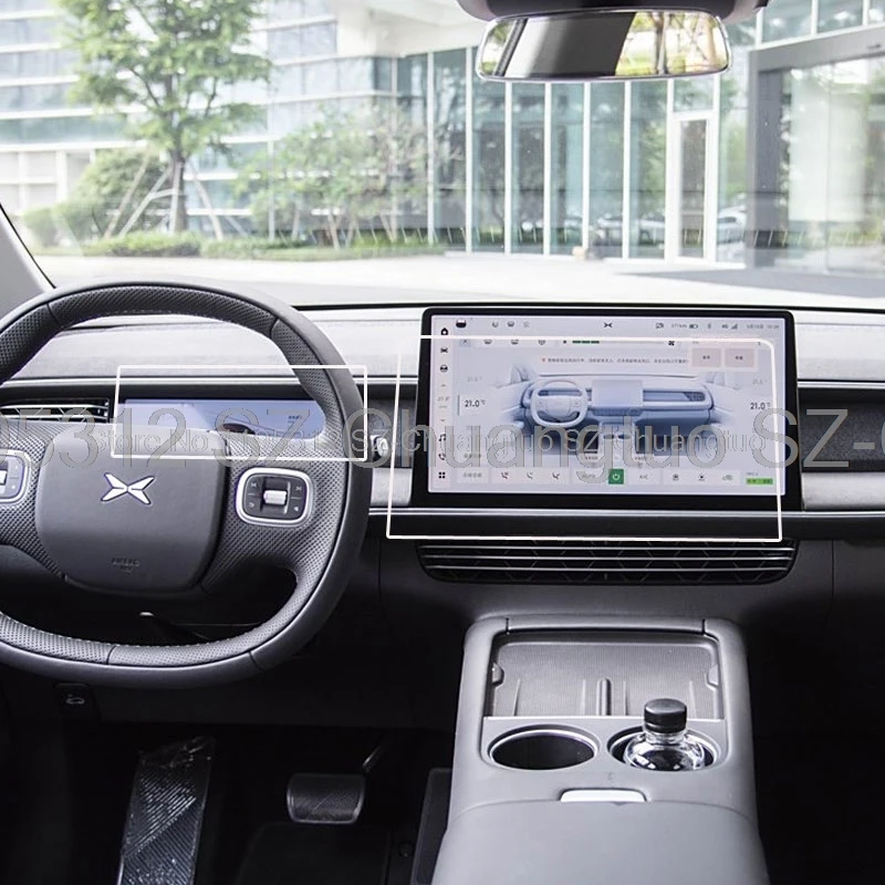 طبقة رقيقة واقية للشاشة من الزجاج المقسى لـ Xpeng G6 2023 2024 راديو السيارة نظام تحديد المواقع والملاحة والأداة ملحقات مضادة للخدش #3