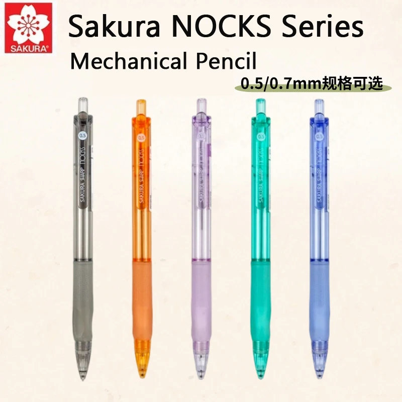 SAKURA Japan NOCKS Mechanical Pencil Candy Color Barrel Ergonomic Triangle Grip Propelling Pencils Refillable Stationery lápices