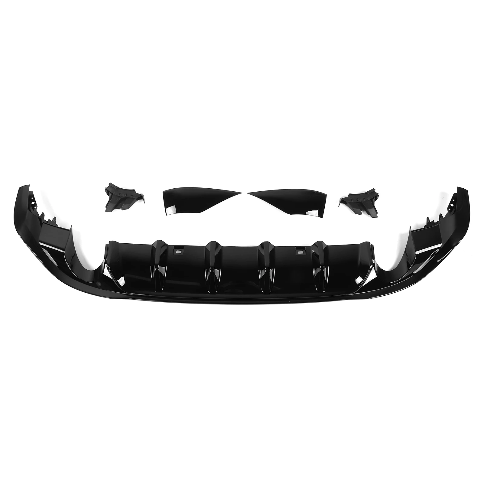 Gloss Black for TCR 2019+ Rear Bumper Diffuser Valance Kit for Golf Volks MK7.5 Facelift 2017 2018 2019 2020 Rear Bumper Valance
