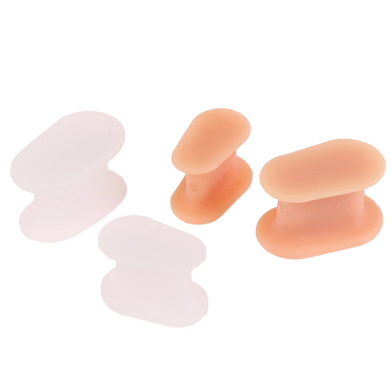 2Pcs I-shaped Toe Splitter Gel Toe Separator Corrector Straightener Soft Silicone Toe Protector Spacer Foot Care Tool