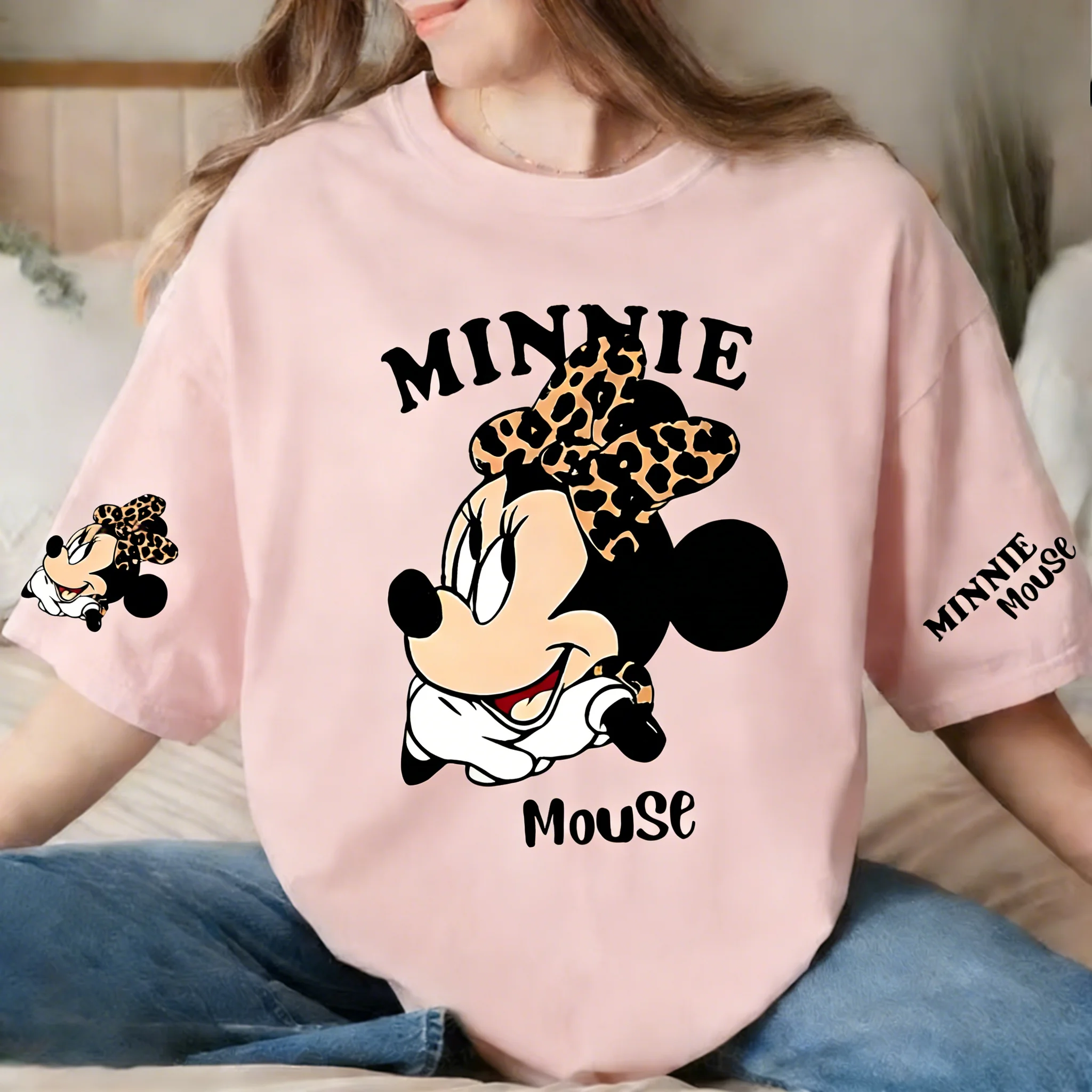 

Классическая футболка с принтом Микки Мауса от Disney, свободного кроя, для мужчин и женщин, модная хлопковая футболка для родителей и детей, повседневная уличная одежда