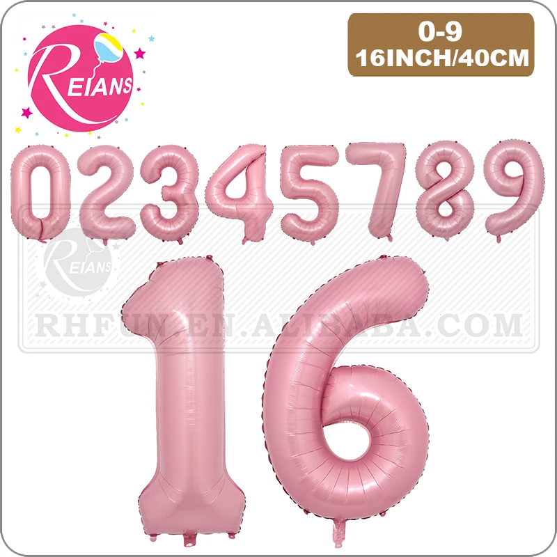 16 Inch Light Macaron Number figure baby shower birthday Balloons Candy Pink Number Globos For Party Decoration supplies