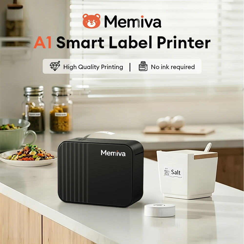 Memiva A1 Thermal Label Printer Mobile Wireless Bluetooth Similar As Niimbot D11 D110 Mini Printer Adhesive Paper Tags With USB