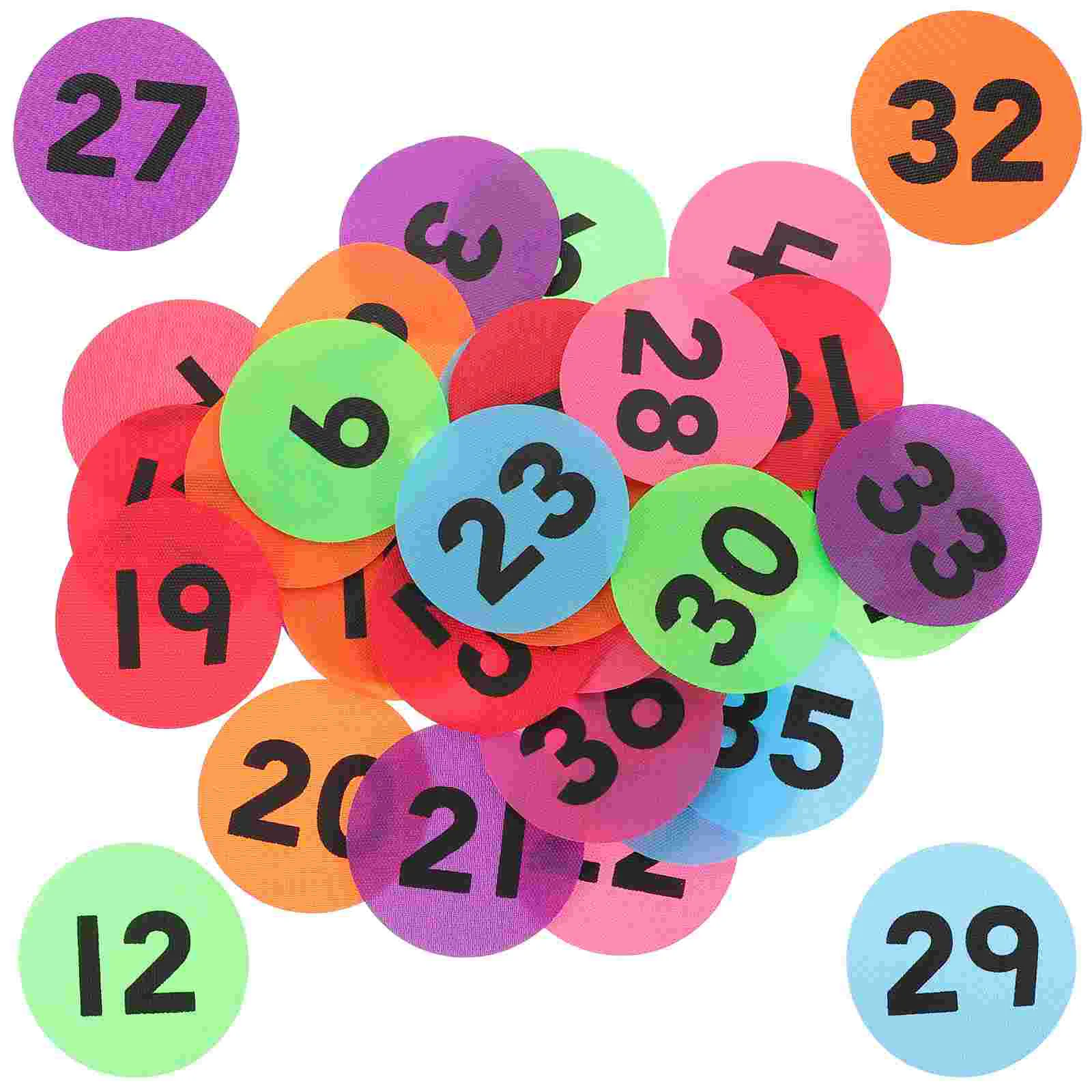 Numbered Stickers Carpet Markers Round Area Rug Line up Spots for Classroom Floor