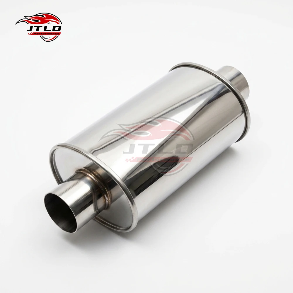 Universal Stainless Steel Straight Through Exhaust Muffler 63mm 76mm Polished Performance S-ilencer