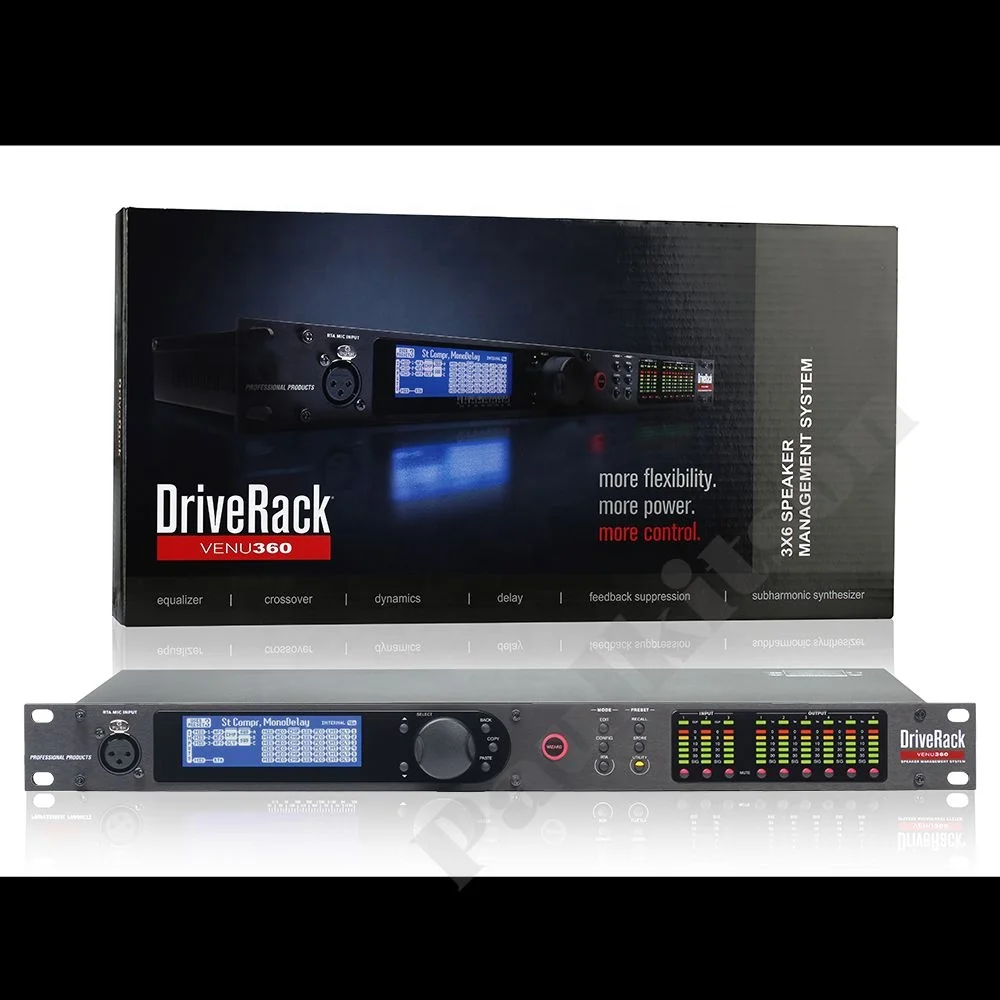 VENU360 Dbx Driverack procesador de Audio profesional 3 en 6 0ut, sistema de sonido, procesador de Audio de música Digital