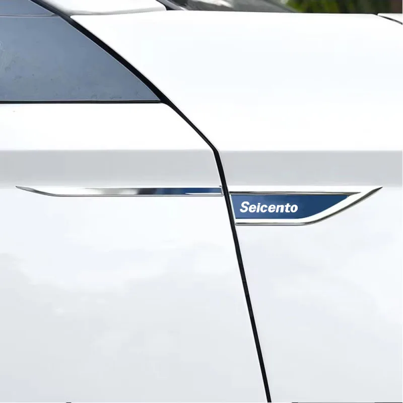 

2PCS Car Side Fender Knife Stickers Emblem Badge Decals Trim Styling For Seicento Auto Accessories