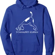 Polarshe Downward Human Dog Funny Yoga Lover Pet Gift Unisex Hooded Sweatshirt