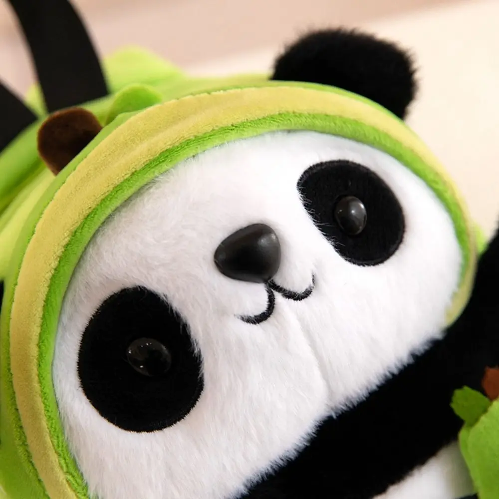 Big Capacity Panda Plush Backpack Large Capacity Stuffed Panda Avocado Bag Animal Cartoon Cute Panda Plush Bag Female Lady Girl