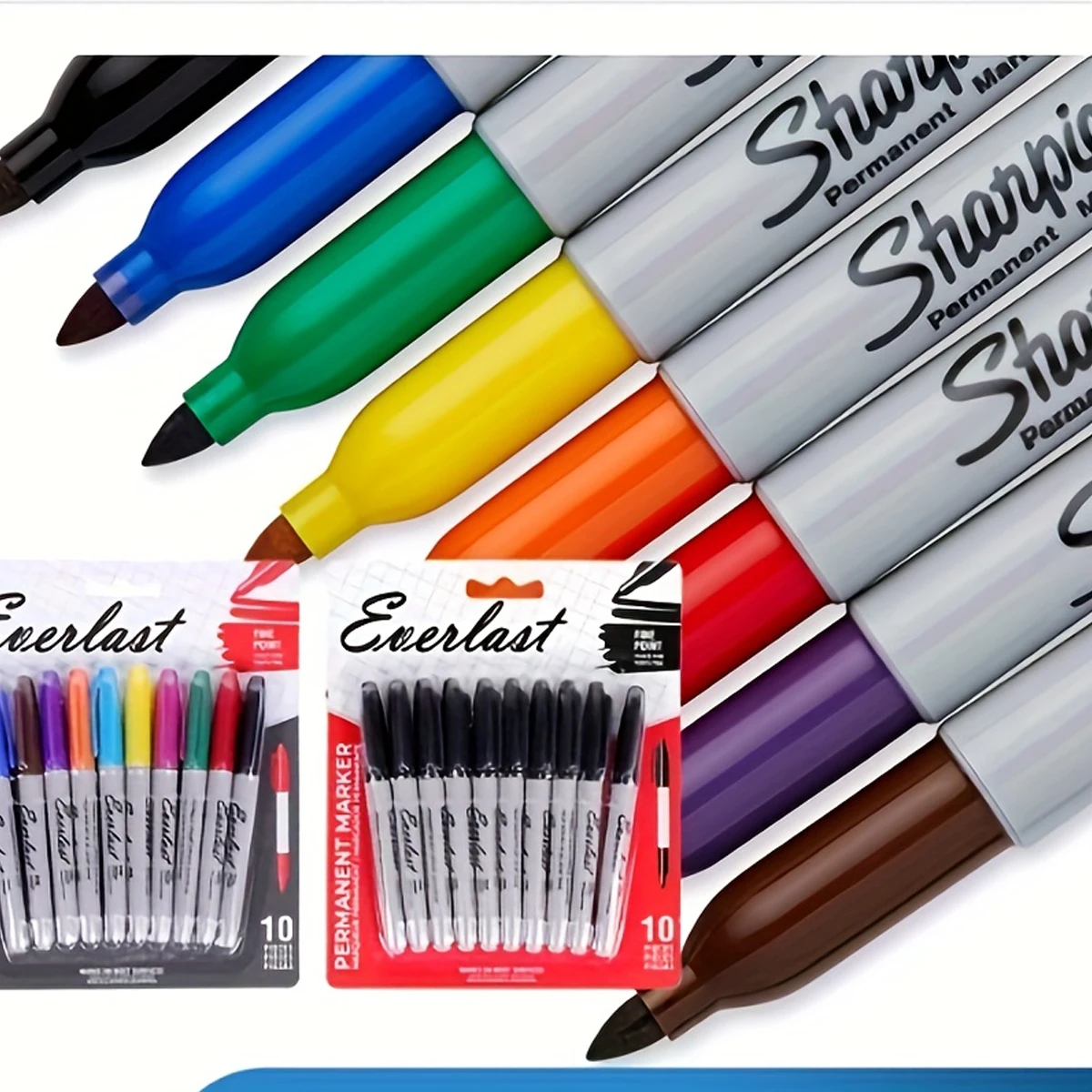 10 Stück bunte Permanentmarker, langlebiger Markierungsstift, ideal für farbenfrohes Schreiben, Zeichnen und Kunstprojekte im Klassenzimmer, im Büro