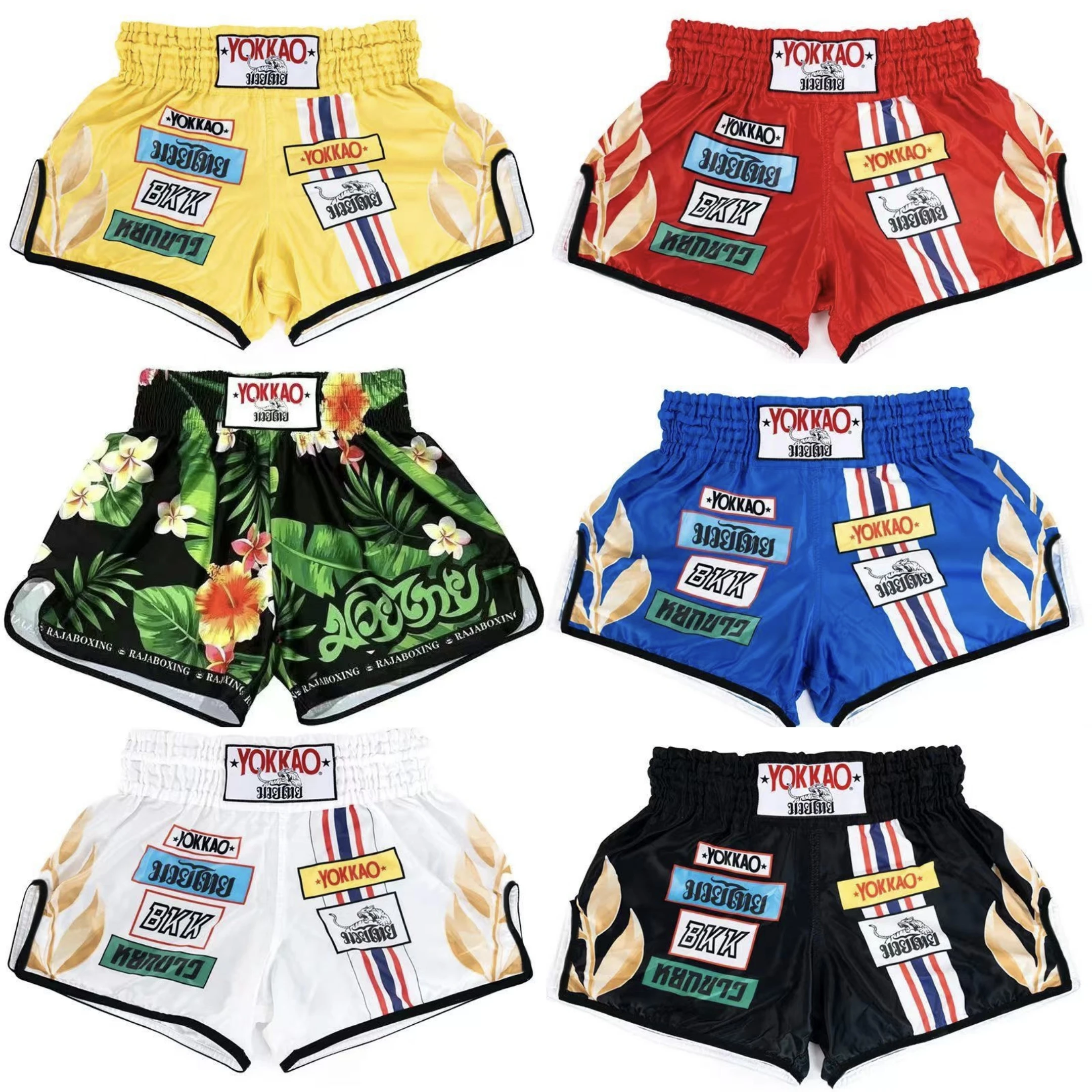 YOKKAO Martial Arts Shorts Men's Women's Boxing Training Pants Running Fitness MMA Combat Trousers Loose Fit Polyester Fiber