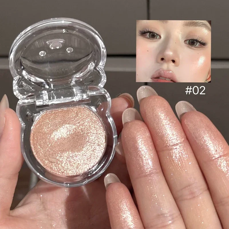 Palette de surligneurs scintillants en diamant, 3 couleurs, éclaircit et contour, peau rayonnante, lueur naturelle pour le festival et le maquillage quotidien