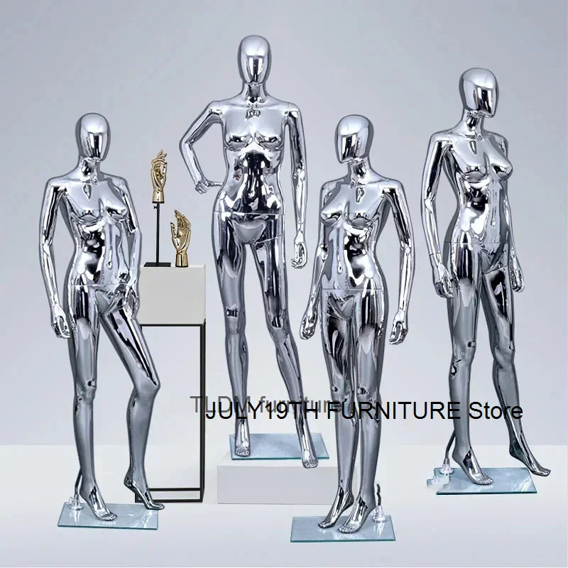 Full body Electroplating Mannequin Wedding Dress Mannequin for Women's Clothing Props Dummy Model Display Stand Mannequin Body Z