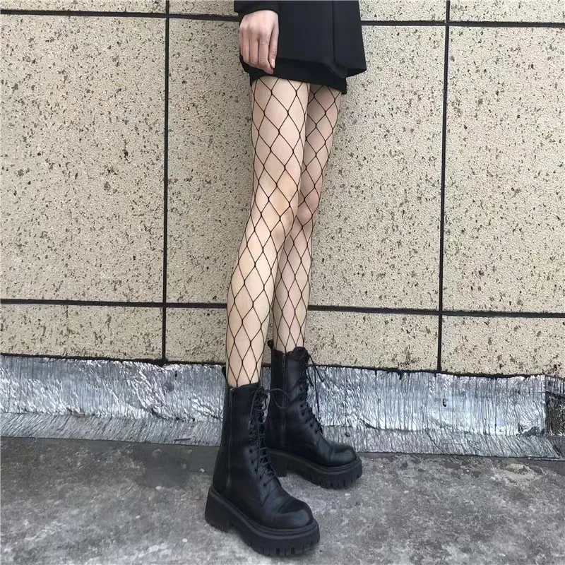 Hot Women Long Sexy Hollow Out Fishnet Stockings Pantyhose Black High Waist Stocking Tights Panty Fishnet Lingerie High Quality image 6