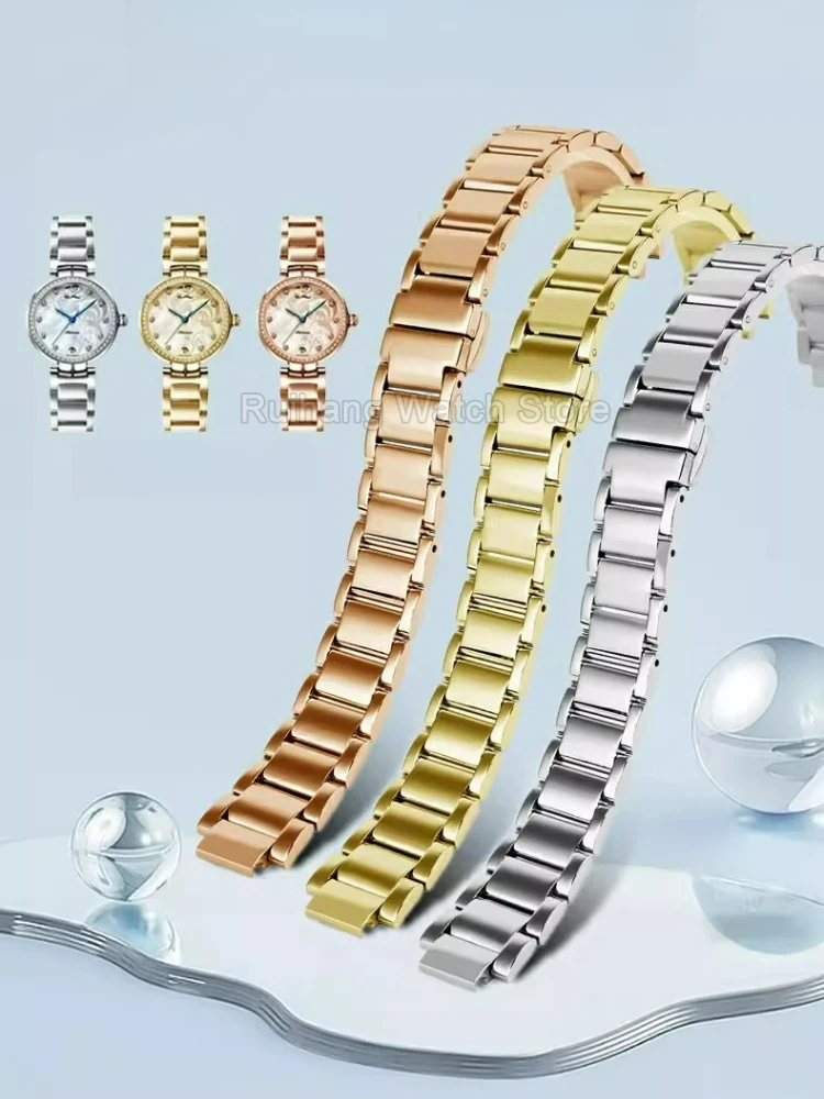 

Ремешок для часов FLYTA LA8402/8406 из высококачественной стали с защитой от окисления, тонким гальваническим покрытием, гибким цветным покрытием, стойким к выцветанию, для женских часов, премиум-класса